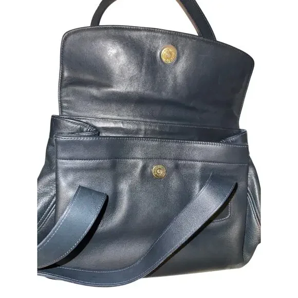 Vintage Coach Riverside Navy Glove Tanned Leather RARE - Picture 3 of 11